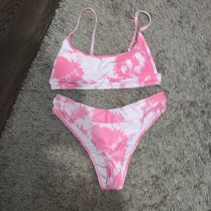 pink tie dye bikini